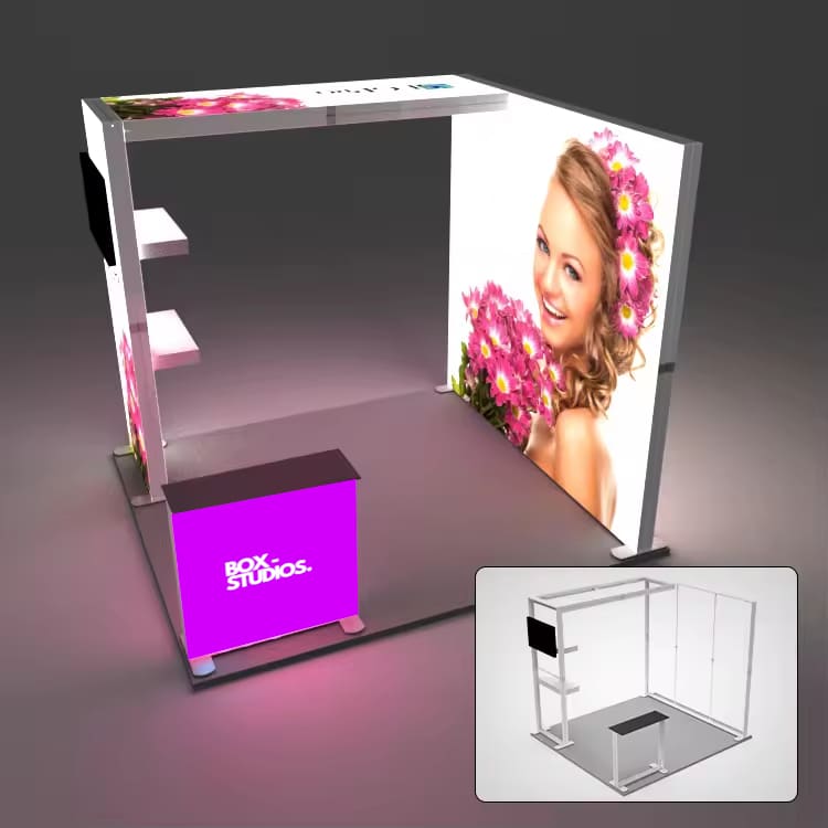 LED Messestand Box-Studi 3x3 Meter 9qm